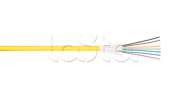 Кабель волоконно-оптический, 12 волокон, одномодовый 9/125мкм,NIKOMAX (NMF-2IS-012S2A-YL-F001)