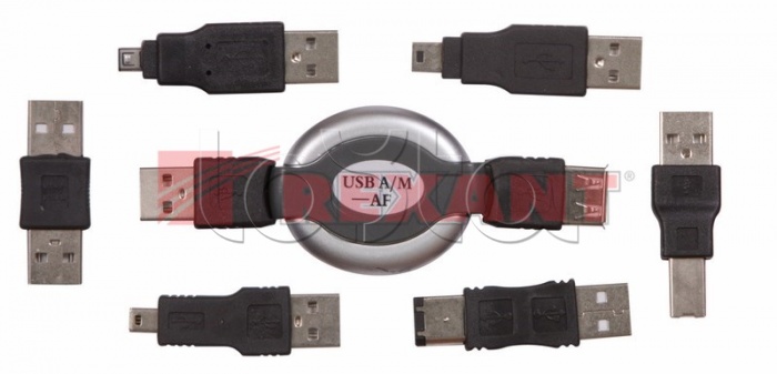 Набор USB 6 переходников + удлинитель (тип3) (10шт/уп) REXANT 18-1203
