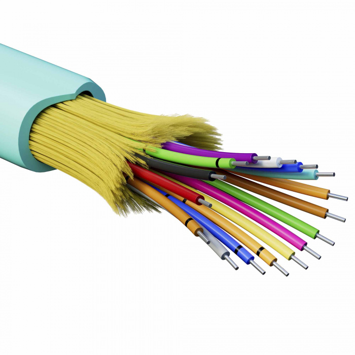 Кабель оптический OM3 (G.651.1) 16 ОВ, нг(А)-HFLTx, 500 м, аква DKC RNDT3C16AQ03-E