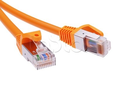 Патч-корд экранированный CAT6A F/UTP 4х2, LSZH, оранжевый, 1м DKC RN6AFU4510OR