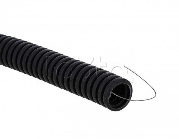 Труба гофр. ПВХ с протяжкой d32 мм (50 м) черная EKF-Plast (tg-z-32-50-black)