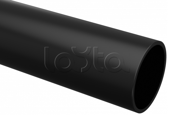 Труба гладкая ПВХ жесткая d25 мм (3 м) (111 м/уп) черная EKF-Plast (trg-25b-3m)