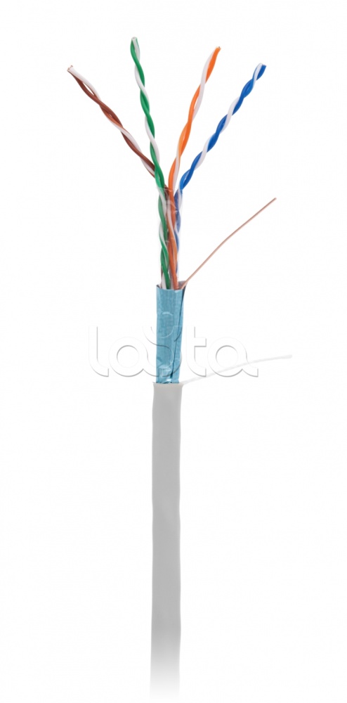 Кабель связи симметричный, для высокоскоростных сетей, внутренней прокладки NETLAN EC-UF004-5E-PVC-GY-1