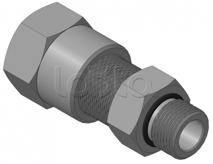 Кабельный ввод с резьбой G1/2 мм для прокладки кабеля в металлорукаве РЗ-ЦП-15, с уплотнением кабеля и проходным диаметром кабеля d=6-10 мм Спектрон КВМ-15/10-М-G1/2