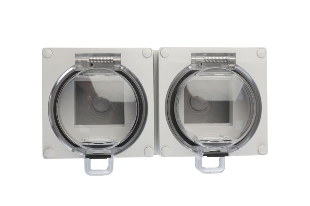 Коробка Industrial IP65, 4 модуля 45 × 22,5 мм, серый EuroLan 12C-02-66-10GY