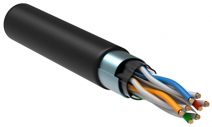 ITK Витая пара F/UTP кат.6 4х2х23AWG LDPE черный (305м) (LC3-C604-339)