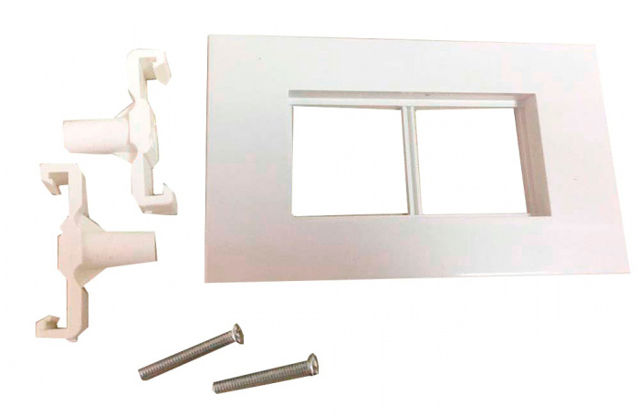 Суппорт с рамкой для короба 120х50 мм, 45х90 мм, белый LANMASTER (LAN-CT120-F45x90-WH)