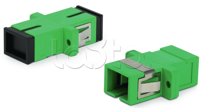 Адаптер оптический проходной SC/APC-SC/APC, SM, simplex, корпус пластиковый, зеленый, черные колпачки SC/APC-SC/APC Hyperline FA-P11Z-SC/SC-N/BK-GN