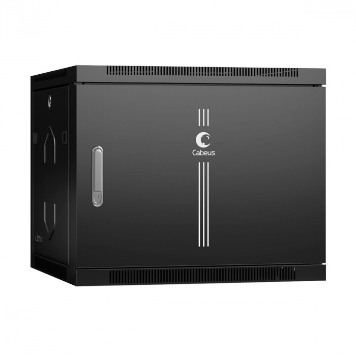 Шкаф настенный 19&quot; 9U Cabeus SH-05F-9U60/60M-BK
