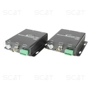 Комплект для передачи HDCVI/HDTVI/AHD/CVBS и сигнала управления RS485(полудуплекс) по одномодовому оптоволокну на расстояние до 20км, по многомодовому до 2км SC&T HD401F-5M