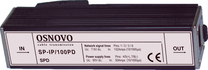 Устройство грозозащиты для локальной вычислительной сети OSNOVO SP-IP/100PD