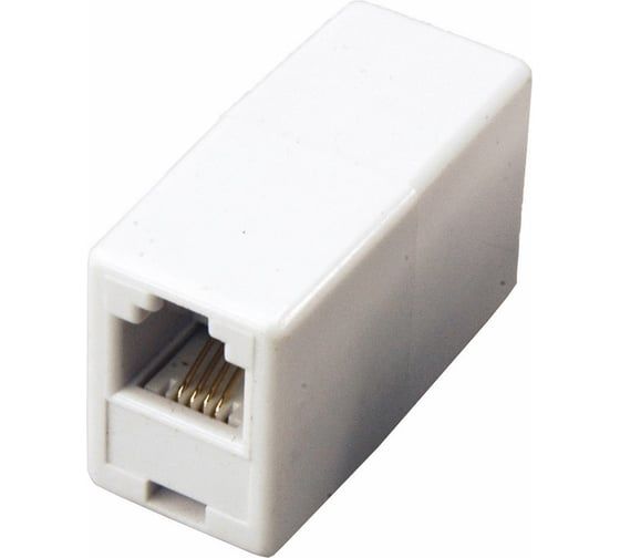 Адаптер телефонный проходной UTP RJ-14 (6P4C), CAT 3 REXANT 03-0022