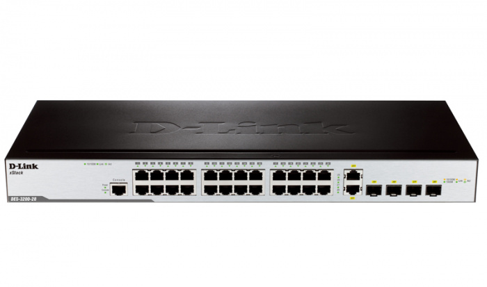 Коммутатор 28-портовый D-Link DES-3200-28/С1A