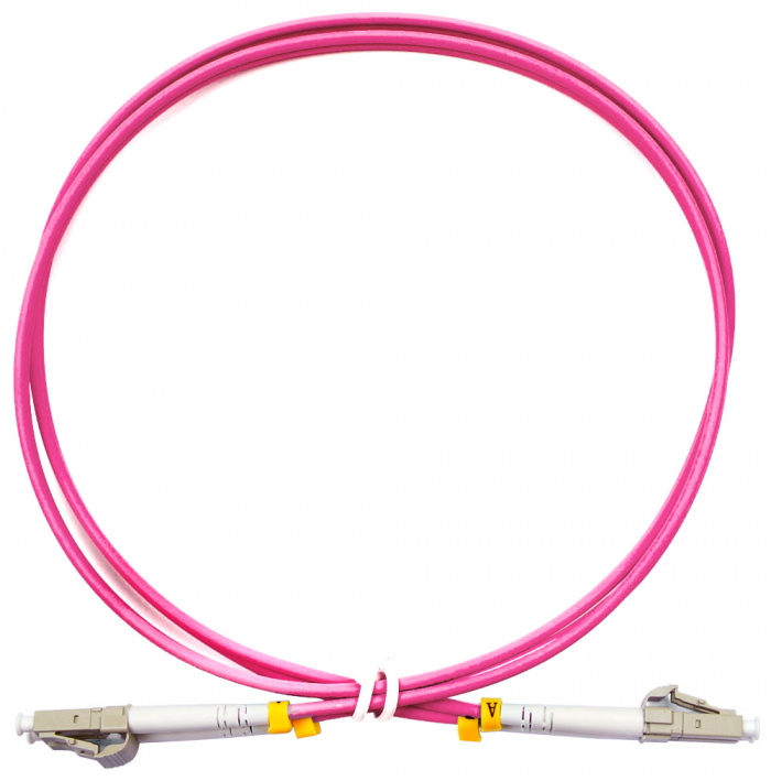 Шнур оптический duplex LC-LC 50/125 mm OM4 1м LSZH Cabeus FOP-50-OM4-LC-LC-1m