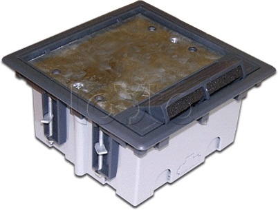 Коробка монтажная для лючка в пол на 6 модулей LANMASTER LAN-WA-FLBP-MB/6