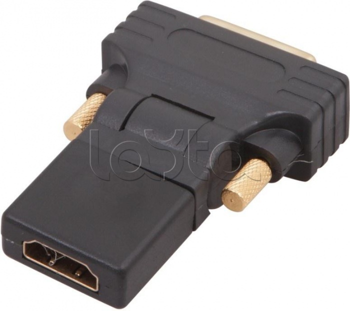 Переходник штекер DVI-D - гнездо HDMI поворотный GOLD (10шт/уп) REXANT 17-6812