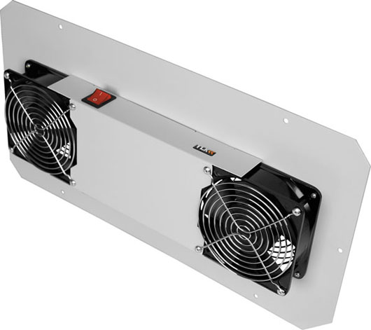 Панель вентиляционная с 2 вентиляторами TLK TLK-FAN2-GY