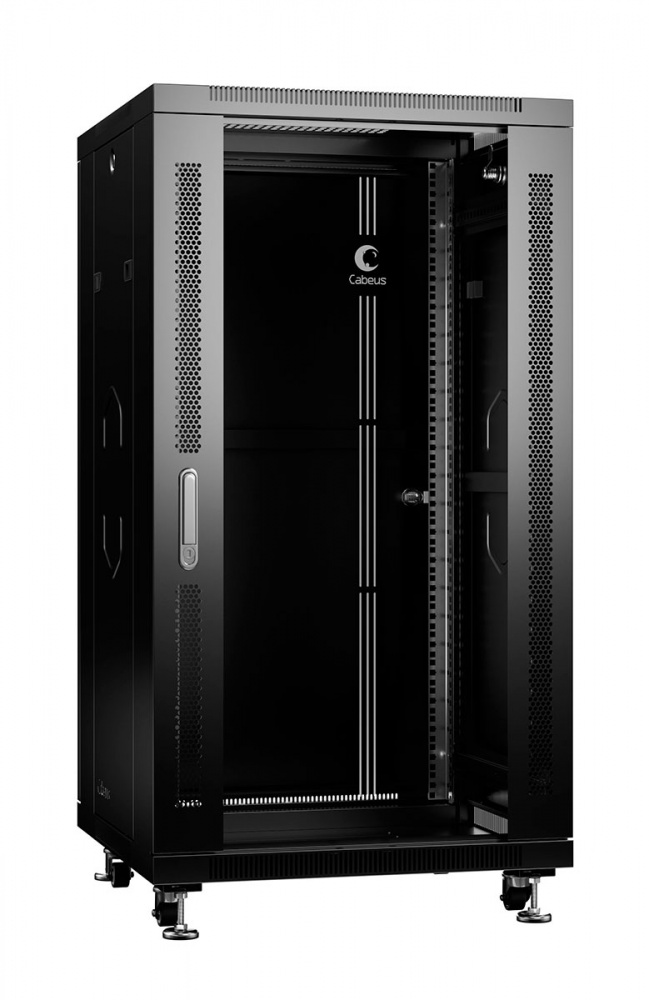 Шкаф напольный 19&quot; 22U Cabeus SH-05C-22U60/80-BK