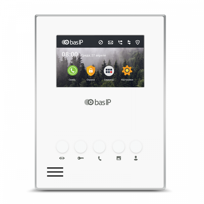 Видеодомофон BAS-IP AU-04LAF WHITE