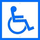 Табличка Hostcall Табличка 100Х100 &quot;Доступность для инвалидов в креслах-колясках&quot;