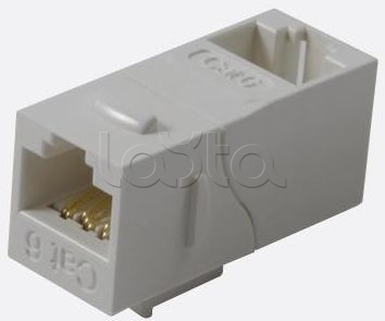 Повторитель портов RJ-45, неэкранированный, 90 градусов, кат.6, формата Keystone, белый LANMASTER LAN-KCP45U6/90-WH