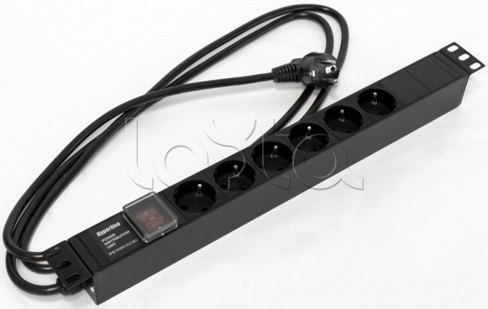 Блок розеток Hyperline SHE19-6SH-S-2.5EU