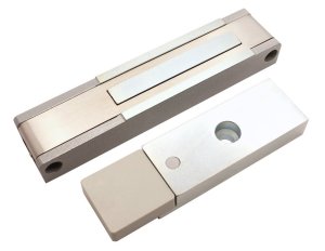 Электромагнитный замок с датчиком состояния двери ALeko ALM-150P (24В серый)