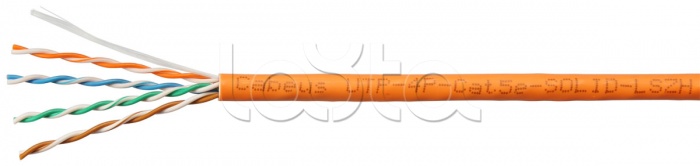 Кабель витая пара UTP (U/UTP), категория 5e, 4 пары 24AWG, одножильный, LSZH (Low Smoke Zero Halogen) (305 м) Cabeus UTP-4P-Cat.5e-SOLID-LSZH