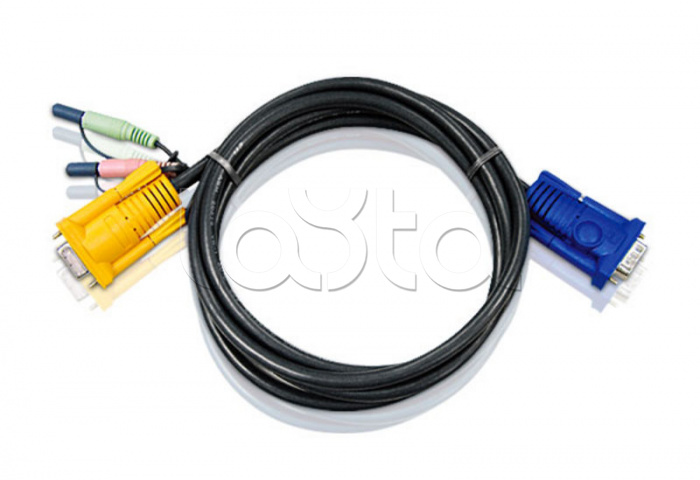 КВМ-кабель с интерфейсами передачи звука, VGA (3м) ATEN 2L-5203A