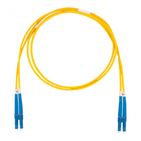 Шнур оптический коммутационный (патч-корд), LC-LC, дуплекс (duplex) OS2, нг(А)-HF, желтый, 1,0 м Datarex DR-220041