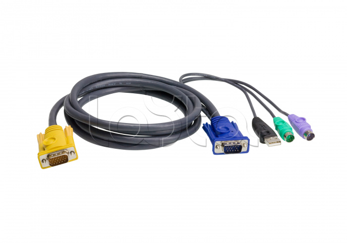 КВМ-кабель с интерфейсами PS/2, USB, VGA (1.2м) ATEN 2L-5301UP