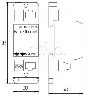 Устройство защиты от импульсных перенапряжений Forteza Блок БГр-Ethernet-PoE