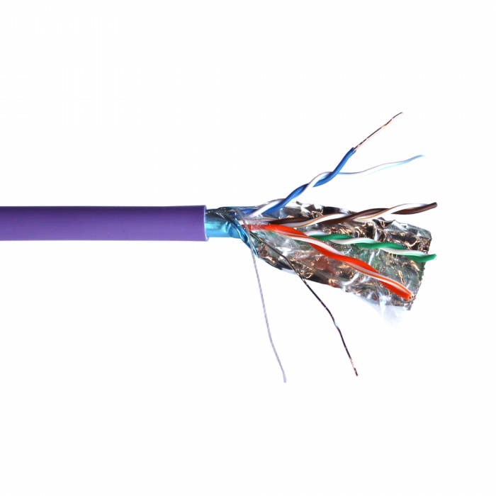 LAN FTP, 4 пары, Кат.5e, нг(А)-LS, IEC 60332-3, 305 метров, фиолетовый TWT (TWT-5EFTP-NGLS)