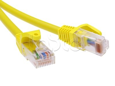 Патч-корд неэкранированный CAT5E U/UTP 4х2, LSZH, желтый, 1м DKC RN5EUU4510YL