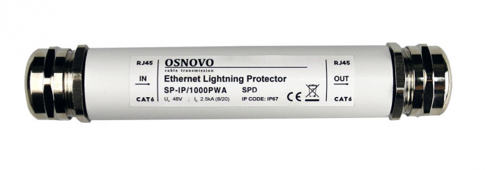 Устройство грозозащиты OSNOVO SP-IP/1000PWA