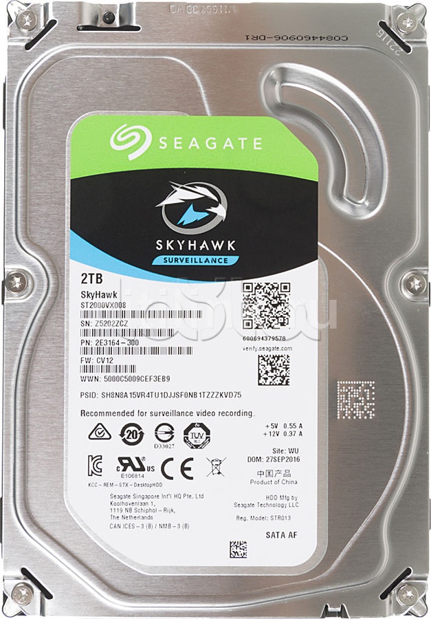 Жесткий диск HDD 2 Tb SATA-III 3.5&quot; SkyHawk Seagate ST2000VX008