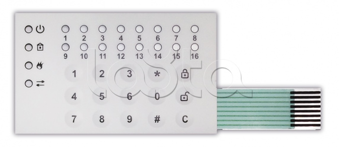 Пленочная клавиатура для клавиатуры ППКОП (16) Сократ