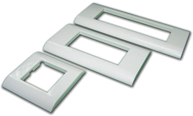 Накладка пластиковая для Mosaic 45х45, белая LANMASTER LAN-FR45x45-WH
