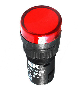 Лампа AD16DS LED матрица d16мм красный 230В AC IEK (BLS10-ADDS-230-K04-16)