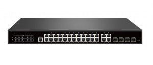 Управляемый L2 PoE коммутатор 24GE+4Uplink+4SFP, Gigabit Managed PoE Switch Tantos TSn-24GP28C4M
