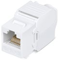 Вставка Keystone Jack RJ-45(8P8C), категория 6, 110 IDC, угол заделки 180 градусов, без инструмента (Toolless), белая