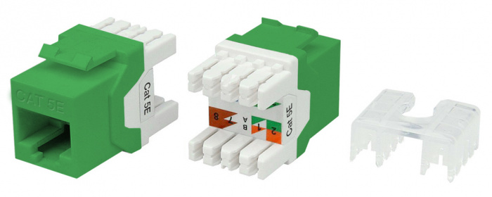 Вставка Hyperline (KJ8-8P8C-C5e-180-GN)