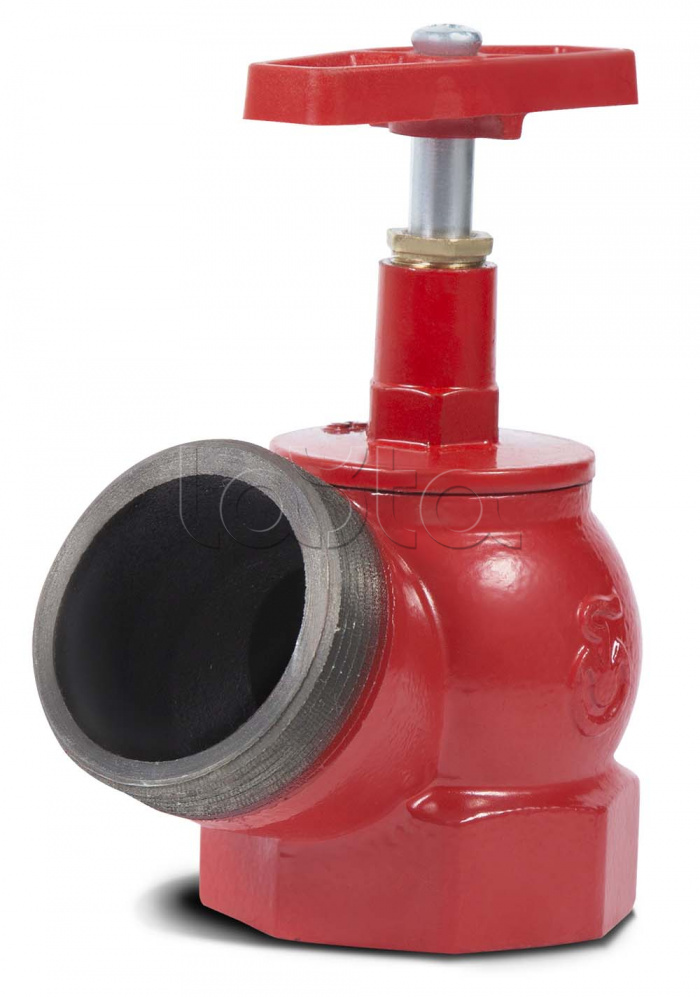 Угловой клапан пожарного крана ПОЖТЕХНИКА Клапан чугунный угловой пожарный ПК50 (вн/нар)