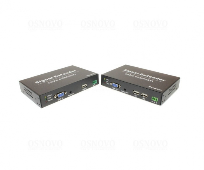 Комплект для передачи VGA, USB, RS232 и аудио по витой паре  OSNOVO TA-VKMDA+RA-VKMDA