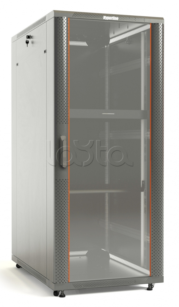 Шкаф напольный 19-дюймовый, 18U Hyperline (TTB-1868-AS-RAL7035)