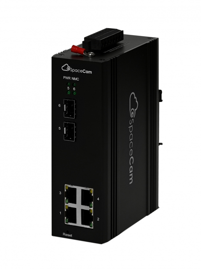 Управляемый PoE коммутатор SpaceCam SC-I-L2-4GP-120-2G(A)