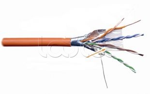 Кабель патч-кордовый FTP, 4 пары, кат 5E, 100Mhz, LSZH, оранжевый, 305 м LANMASTER LAN-5EFTP-PT-LSZH