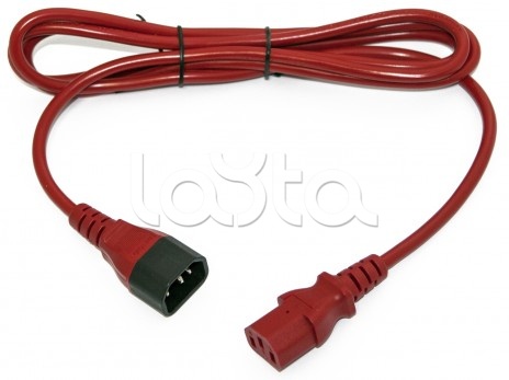 Кабель питания монитор-компьютер Hyperline PWC-IEC13-IEC14-1.0-RD
