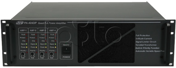 Усилитель мощности 4-x канальный JDM PA-412DP