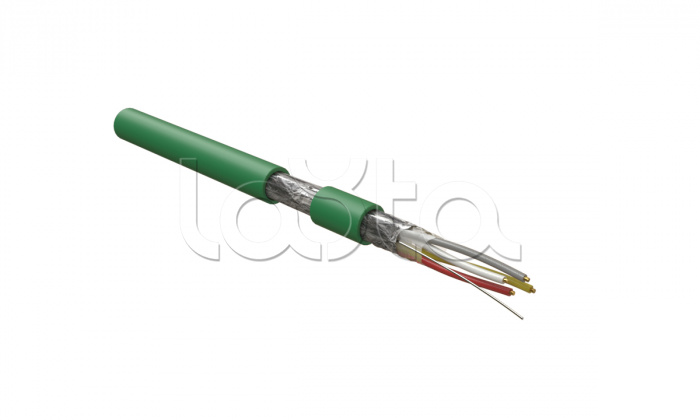 Кабель интерфейса KNX/EIB, 4х20 AWG, однопроволочные жилы (solid), F/UTP, PVC, зеленый KNX-F-4x20/1-PVC-GR Hyperline